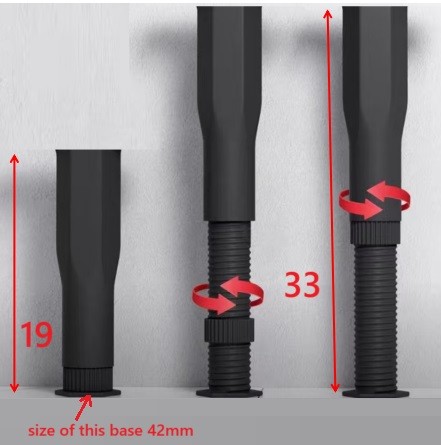 ADJUSTMENT HEIGH PLASTIC STEEL LEG FOR FURNITURES