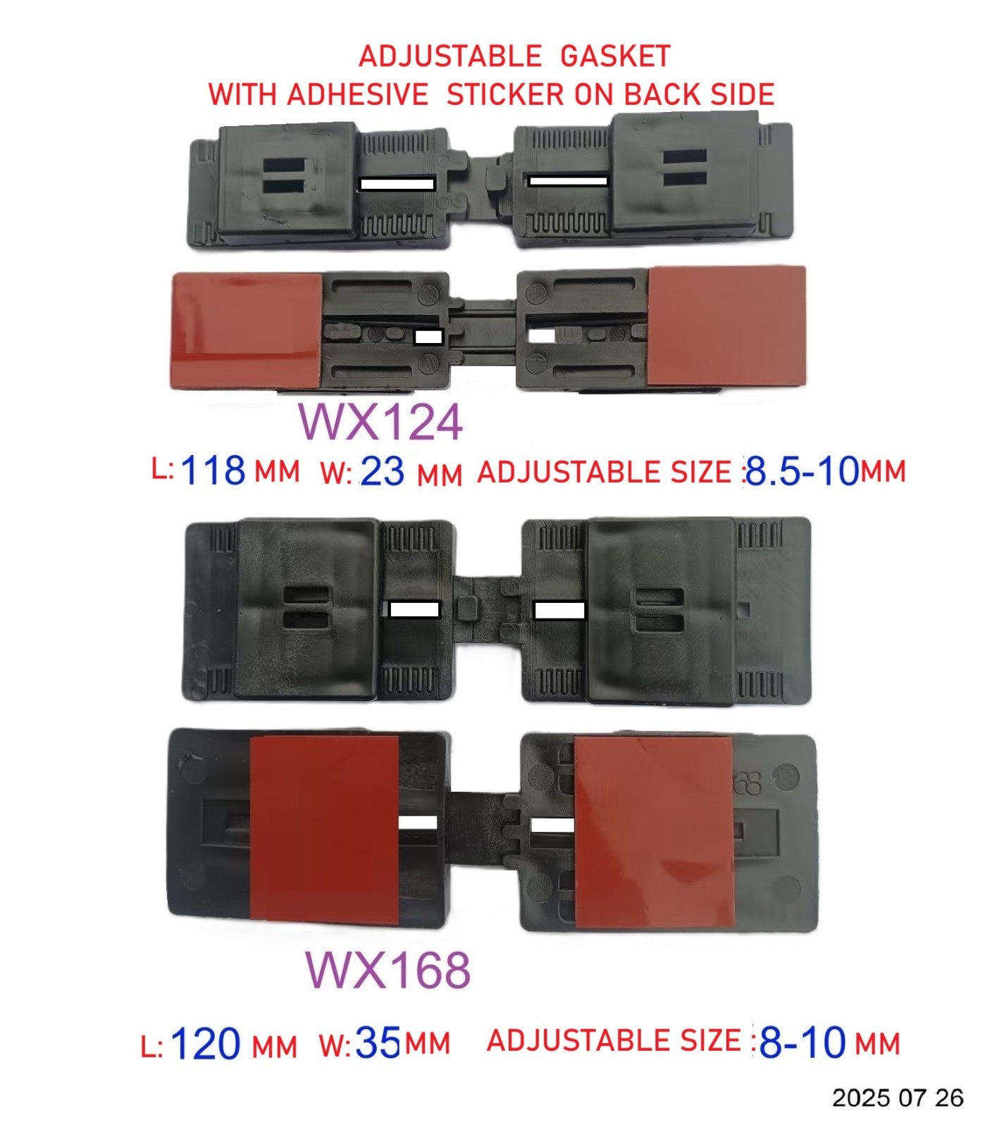 WX124/168 PP  Glass Spacer